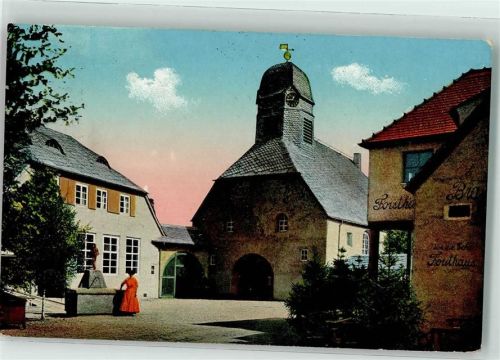 Leipzig Internationale Baufachausstellung 1913 Dorfkirche und Schule Architekt R. Brachmann Off. Postkarte Nr 43