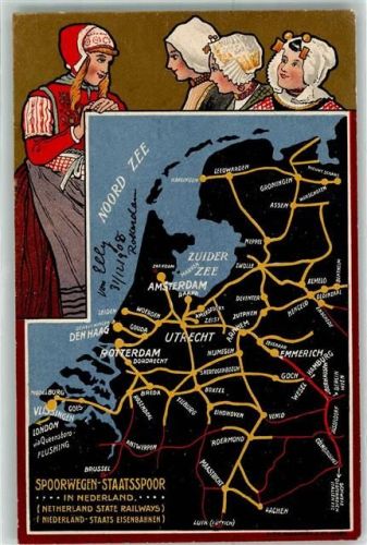 Utrecht 1908 Staats-Eisenbahnlinien Tracht