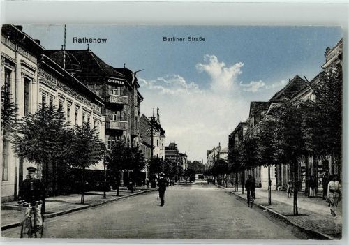 Rathenow 1917 Berliner Straße Reserve-Lazarett-Stempel