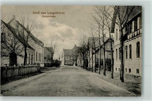 Langenhorst 1916 Hauptstraße