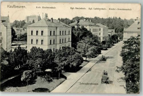 Kaufbeuren Schraderstraße Kath. Knabenschule Kgl. Realschule Kgl. Lateinschule Kinder-Bewahranstalt