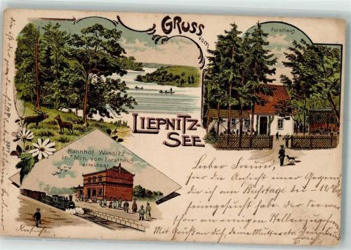 Bernau 1902 Liepnitz-See Bahnhof Wandlitz Forsthaus Hirsch