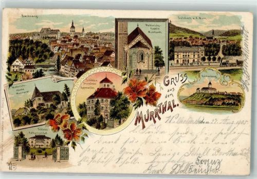 Backnang 1905 Reichenberg Schloß Katharinenhof Walderichs-Kirche