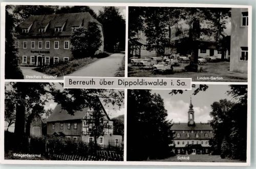 Berreuth Gasthaus Peschel Linden-Garten Kriegerdenkmal Schloß Feldpost WK II