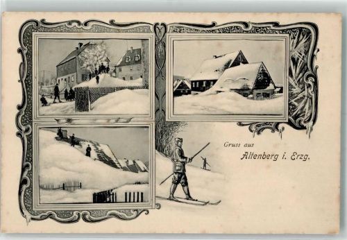 Altenberg Winter Schlitten Ski