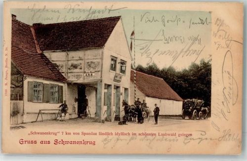 Spandau 1900 Gasthaus Schwanenkrug Kutsche