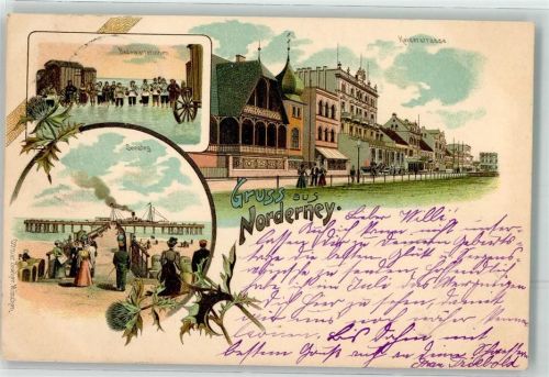 Norderney 1899 Badewärterinnen Seesteg Kaiserstraße