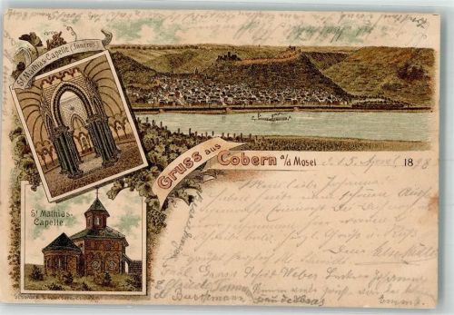 Kobern 1898 St. Mathias Kapelle Innenansicht Mosel