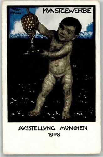 München 1908 Kunstgewerbe sign. Müller Hofmann