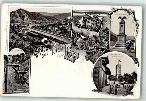 Bad Ems Vorläufer Bacchus Weinrömer Malbergbahn Kriegerdenkmal Gasthaus A.D. Bäderlei