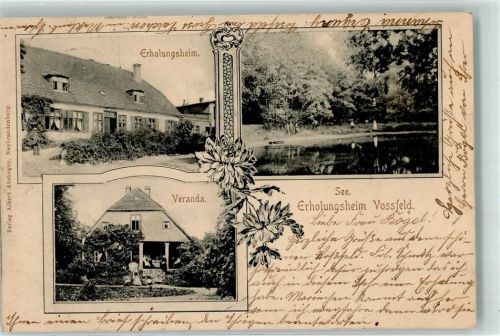 Voßfeld 1903 Erholungsheim Vossfeld Veranda See