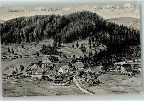 Menzenschwand 1909 Gasthaus und Pension zum Hirschen sign.