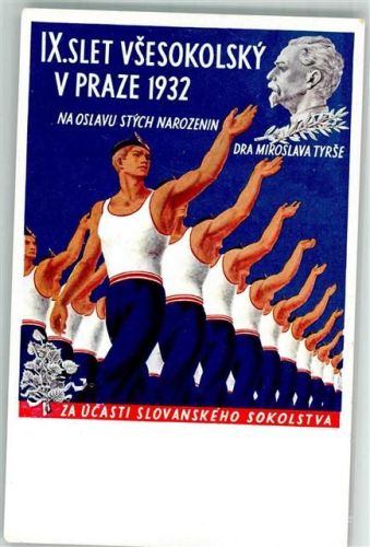 Prag IX. Slet Vsesokolsy 1932 Turnfest Miroslav Tyrs
