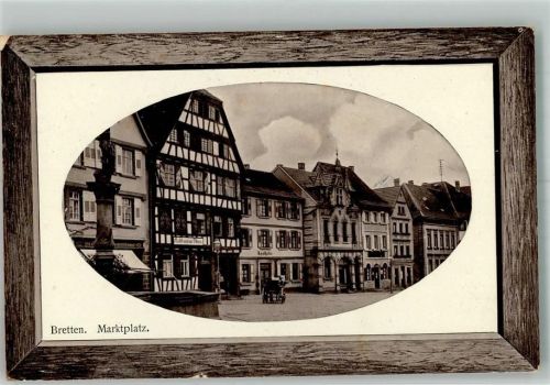 Bretten Marktplatz Marktbrunnen Apotheke Gasthaus Passepartout