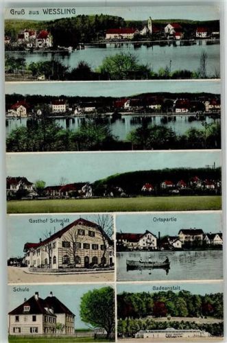Weßling Schwimmbad Schule Gasthaus Schmidt Dorfsee