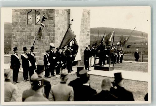 Holzminden 1936 Festakt Redner Fahnenträger Ort handschriftlich
