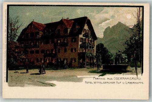 Oberammergau 1900 Zieher, Ottmar Nr. 2382 Hotel Wittelsbacher Hof