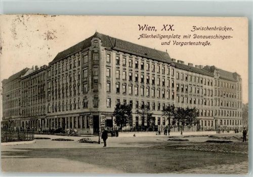 Wien 1910 Zwischenbrücken Allerheiligenplatz Vorgartenstrasse
