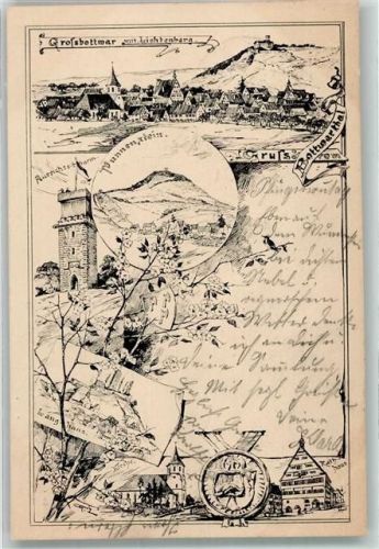 Großbottwar 1897 Aussichtsturm Bottwarthal Siegel