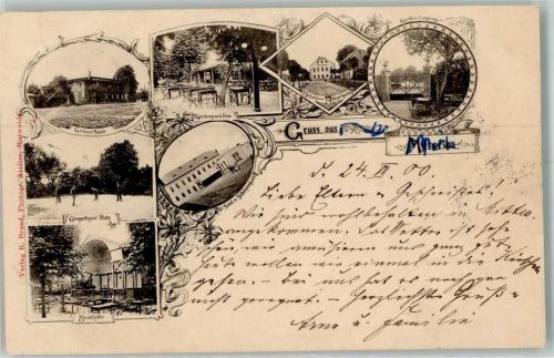 09648 O9250 Mittweida 1900 - Schützenhaus Musikhalle Gartenpavillon Großer Saal