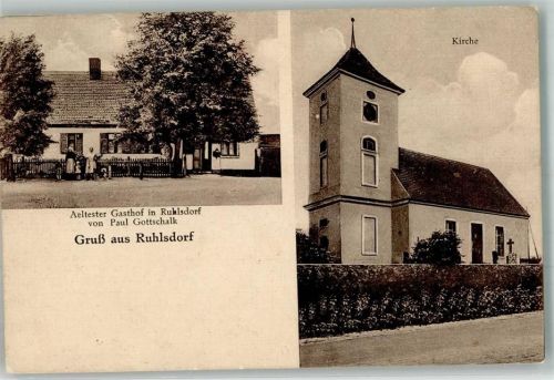 Ruhlsdorf Dorfkirche Gasthaus Gottschalk