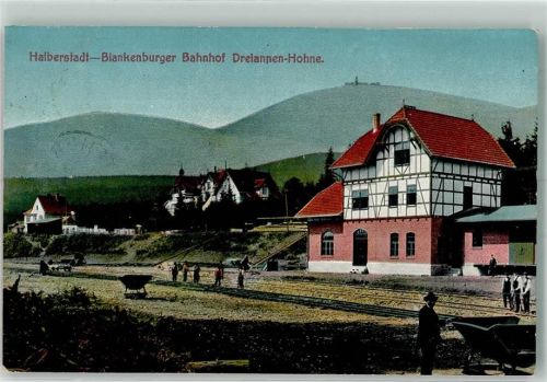 Halberstadt 1914 Bahnhof Dreiannen-Hohne Ansichtskarte Nr. 6