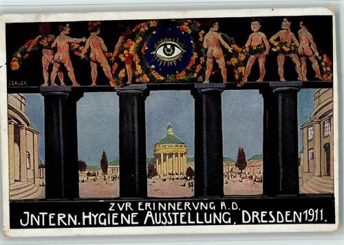 Dresden Offiz. AK Nr. 64 Hygiene Ausstellung 1911 AK