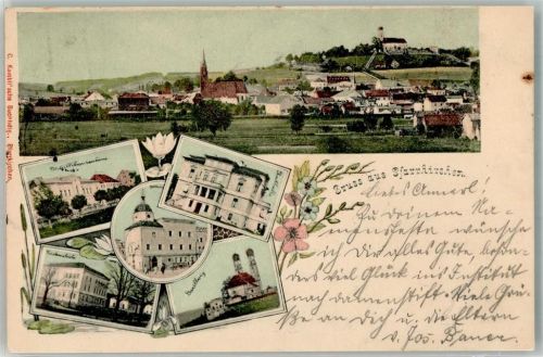 Pfarrkirchen 1901 Knabenschule Rathaus Gartiberg Krankenhaus