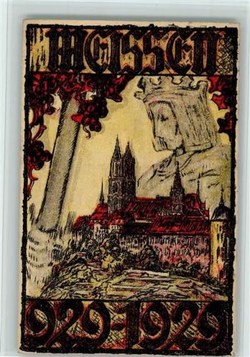 01662 O8250 Meißen , Sachs - zur Jahrtausendfeier 929-1929 - Festpostkarte - Ereignis