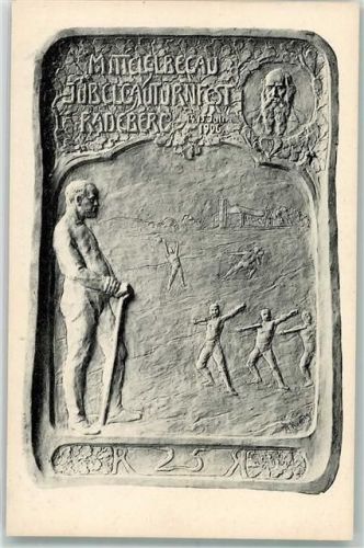 Radeberg Relief Jubelgauturnfest Radeberg 1906 Turner Turnvater Jahn