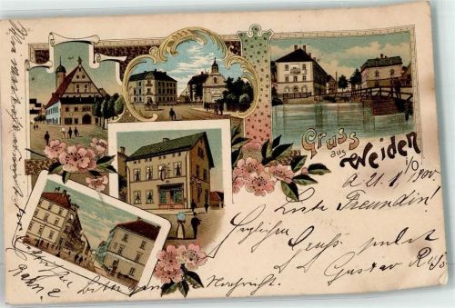 92637 W8480 Weiden , Oberpf 1900 Lithographie