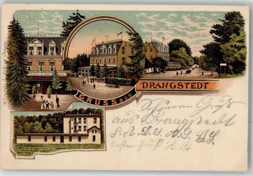 Drangstedt Lithographie Bahnpost Geestemünde Bederkesa Zug 617 8.800