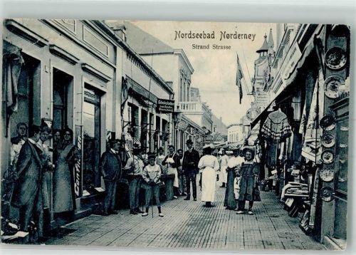 Norderney 1907 Strandstraße Souvenirgeschäfte