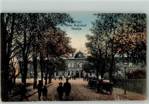 Mitau 1917 Bahnhof Stazija