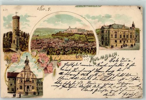 Kulmbach 1900 Rehturm Vereinshaus Rathaus