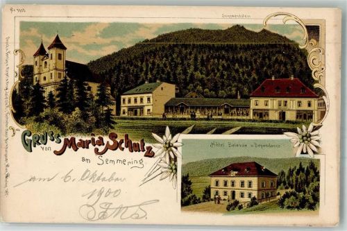 Maria Schutz 1900 Hotel Belevue Kirche Maria Schutz