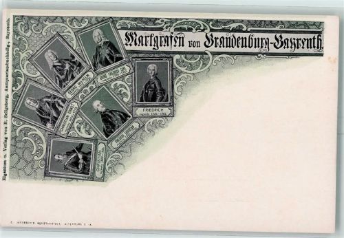 Bayreuth Markgrafen von Brandenburg-Bayreuth AK