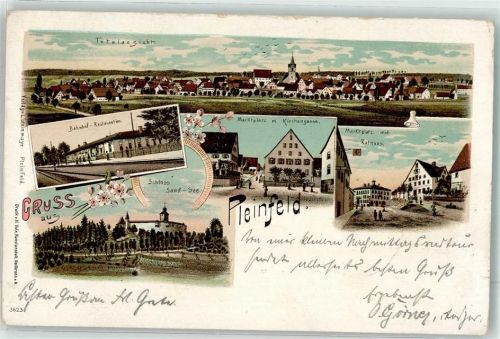Pleinfeld 1902 Bahnhof Gasthaus Schloss Sand-See Marktplatz Kirchengasse Rathaus