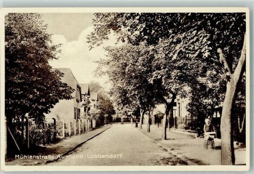 28195 W2800 Fähr-Lobbendorf Foto AK Aumund - Lobbendorf Mühlenstraße Puppenwagen