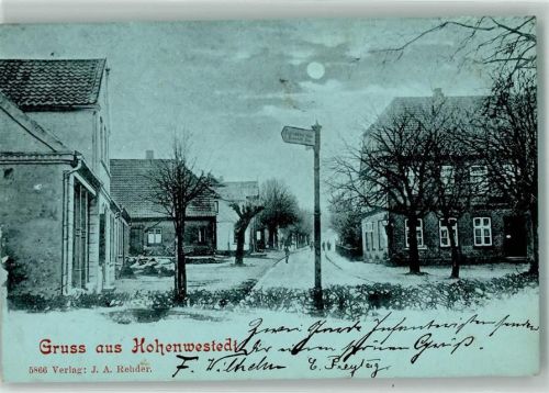 Hohenwestedt 1899 Bei Nacht