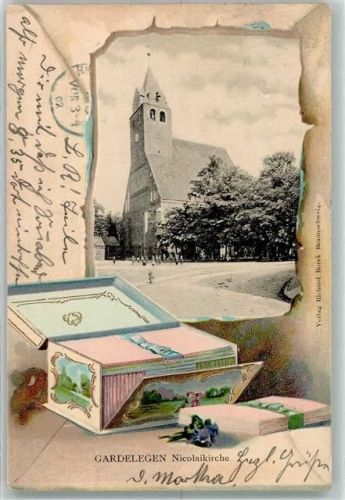 Gardelegen 1906 Briefbox Nicolaikirche