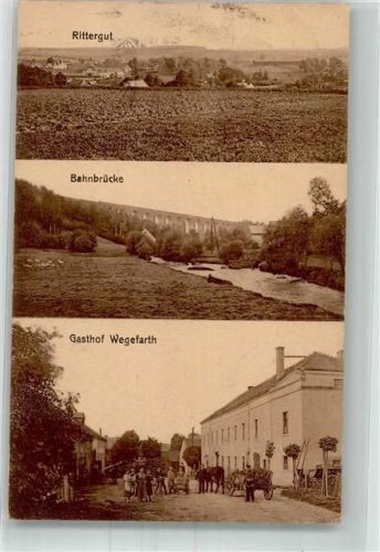 Wegefarth Rittergut Bahnbrücke Gasthaus Wegefarth Bahnhof Dresden-