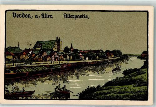 Verden An der Aller seltene Lithographie