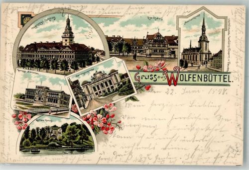 Wolfenbüttel Herzogl. Bibliothek Garnisionskirche Herzogliches Schloß Rathaus Marienkirche