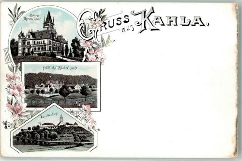 07768 O6906 Kahla , Thür - Vorläufer Schloß Himmelshain Gasthaus Fröhliche Wiederkunft Leuchtenburg