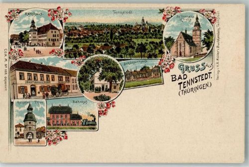 Bad Tennstedt Osthöfer Tor Schwefelbad Schützenhaus Rathaus St. Trinitatis-Kirche