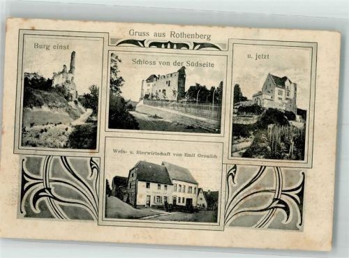 Rothenberg Schloß - Burg einst und jetzt Gasthaus Greulich