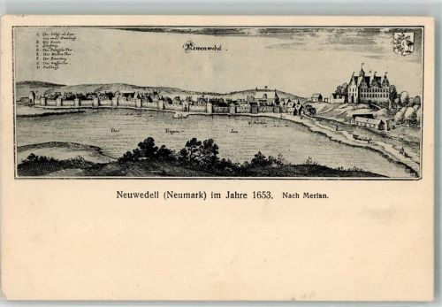 Neuwedell 1939 Stich auf AK nach Merian 1653