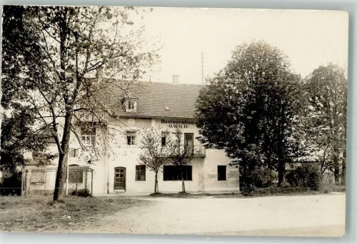 86916 W8912 Kaufering Foto AK Gasthaus Wild Ort handschriftlich