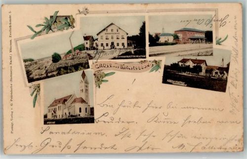 85614 W8011 Kirchseeon 1903 Gebrauchsspuren Bahnhofgasthaus Bahnhof Gasthaus